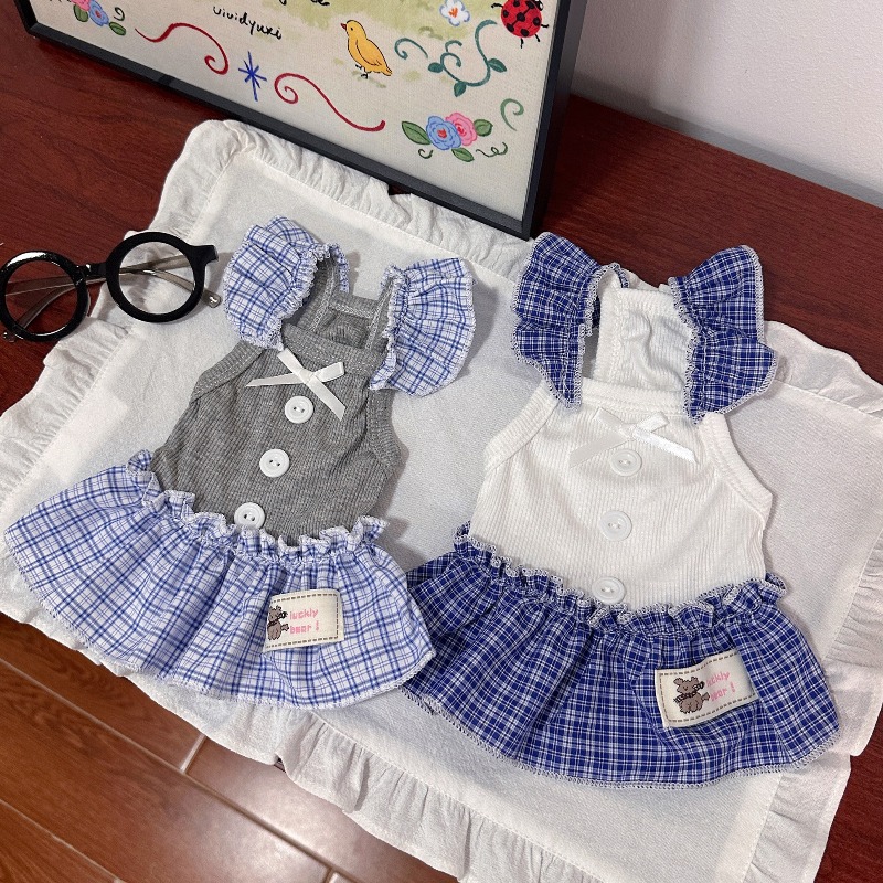 Lace Teddy Lingerie - فستان صيفي للحيوانات الأليفة، سترة مربعة