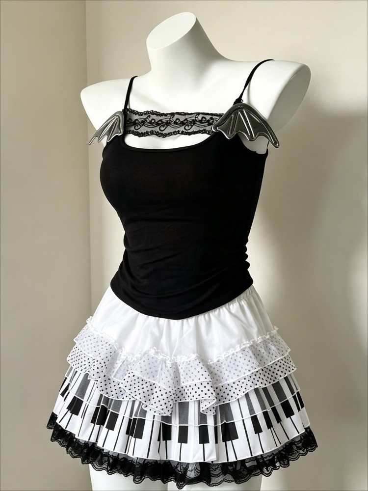 Cami Top Lace - طقم نسائي من قطعتين بتصميم ريترو