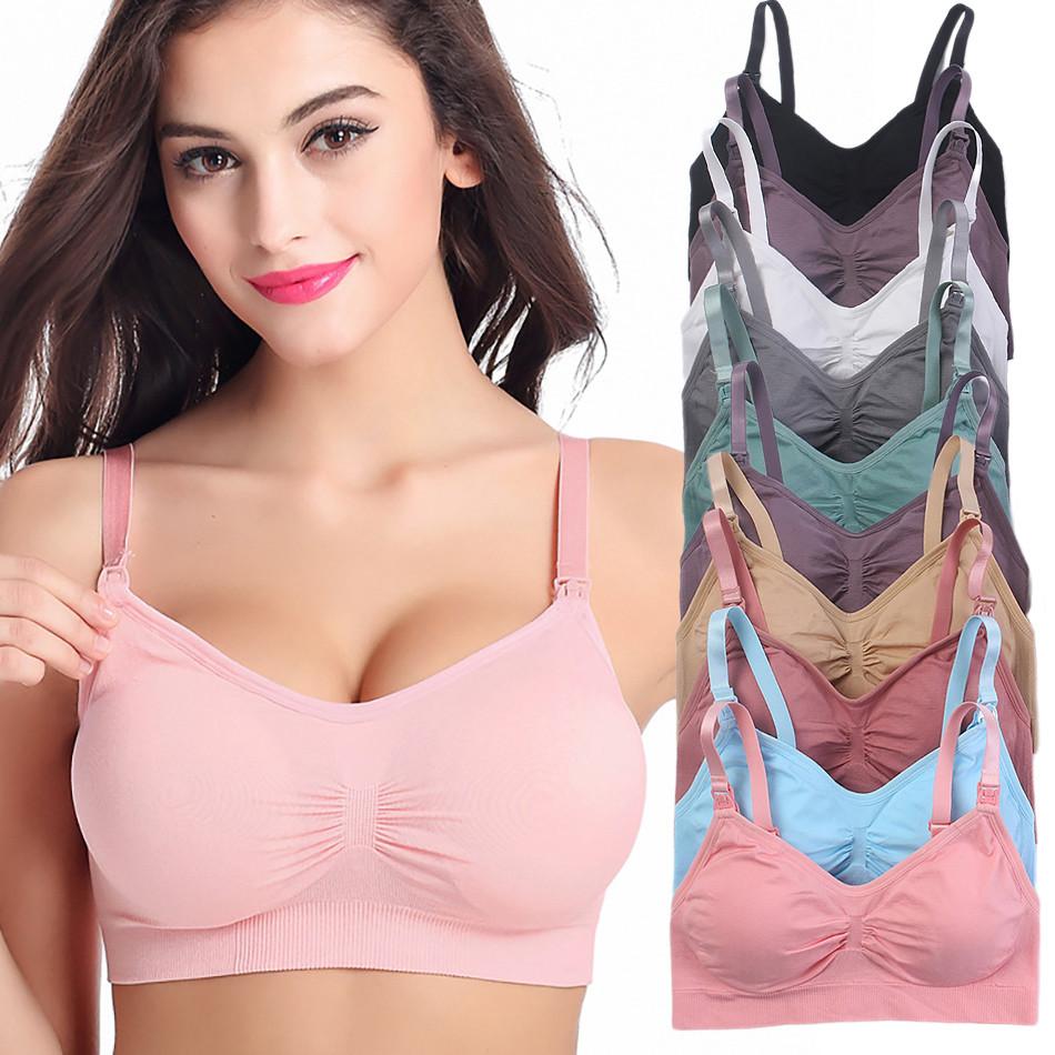 تنفس الأمومة الحوامل حمالات ال - مراجعة Nursing Bra Sleep وسعره