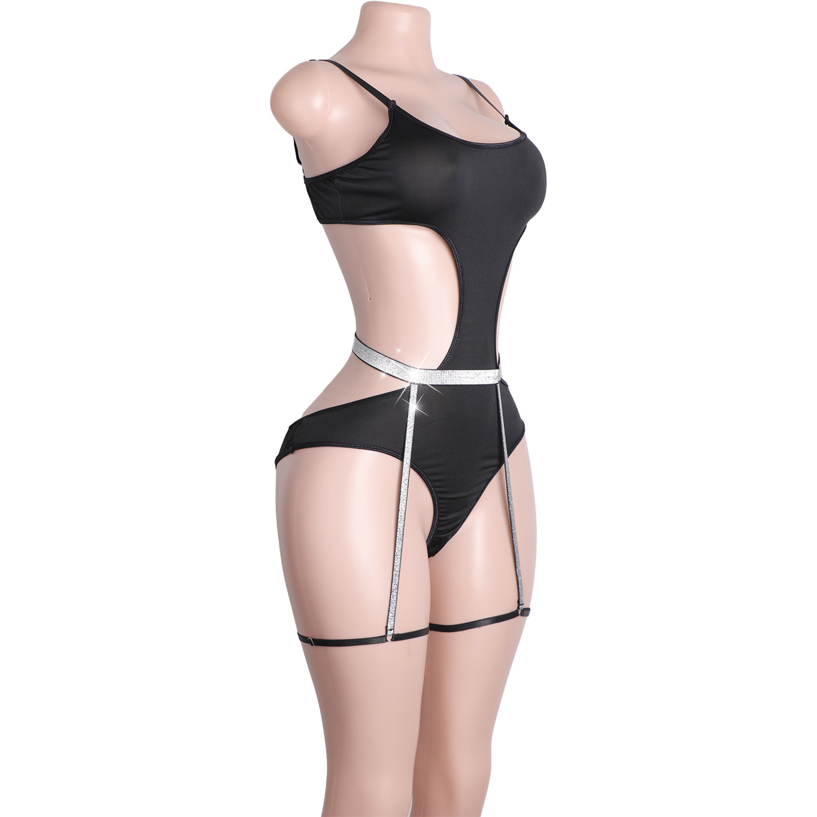 زي رقص مخصص مرصع بالأحجار الكر - مراجعة Garter Belt Set وسعره