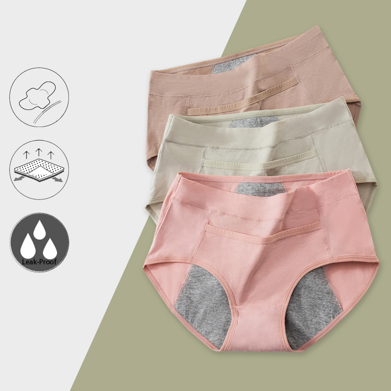القطن سراويل الحيض مانعة للتسر - مراجعة Seamless Underwear Women وسعره