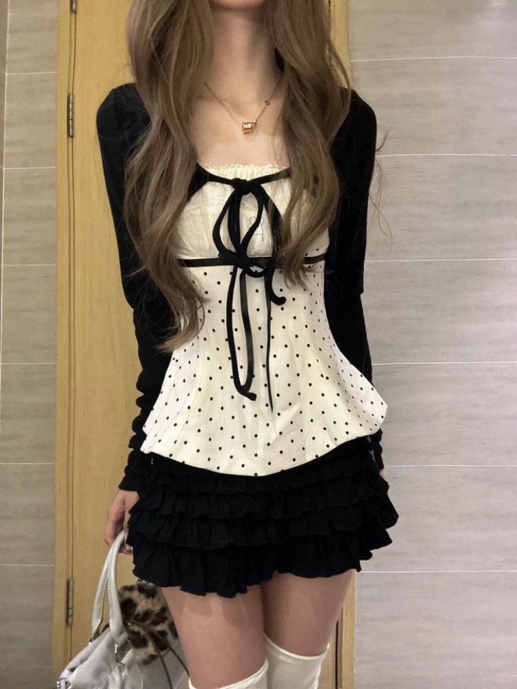 طقم نسائي كوري أنيق من 3 قطع ب - مراجعة Cami Top Lace وسعره
