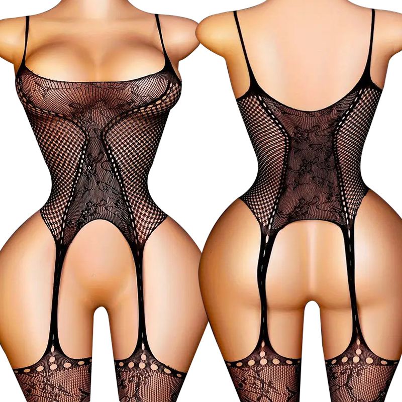 طقم ملابس داخلية مثيرة للنساء، - مراجعة Bodystocking Fishnet وسعره