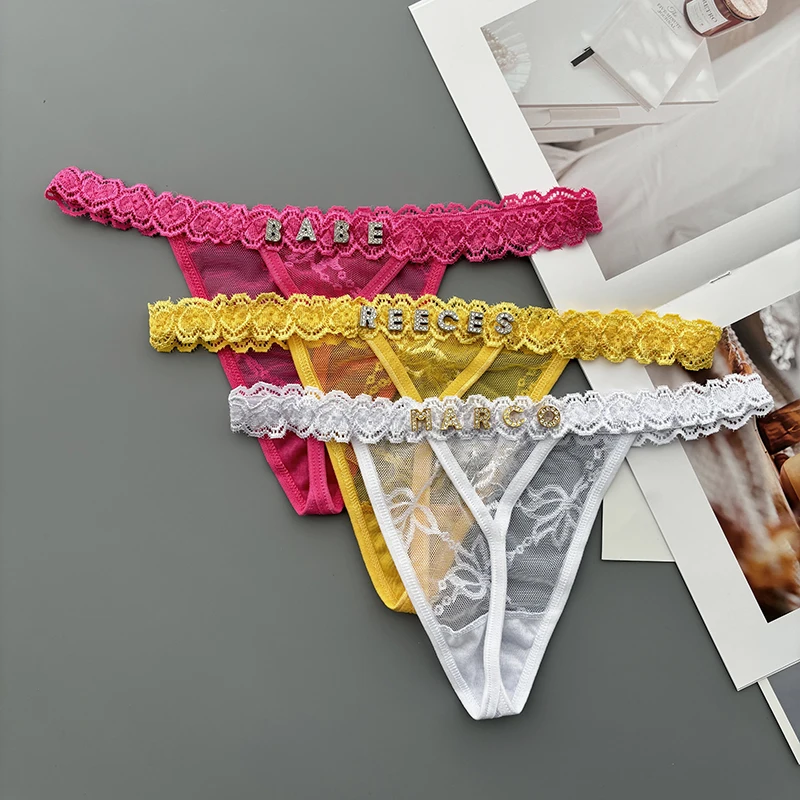 شخصية مخصصة ثونغ اسم كريستال ر - مراجعة Thong Bikini Women وسعره
