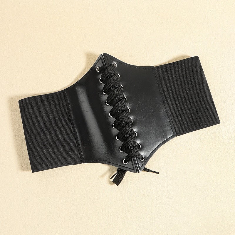 مشد عصري بأحزمة واسعة من الجلد - مراجعة Corset Waist Cinch وسعره
