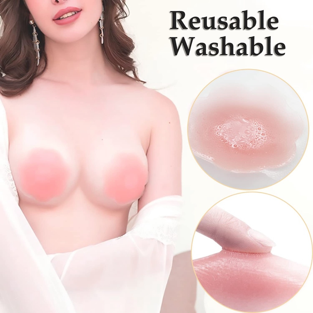 6/12 قطعة غطاء حلمة الثدي اللا - مراجعة Silicone Bra Adhesive وسعره