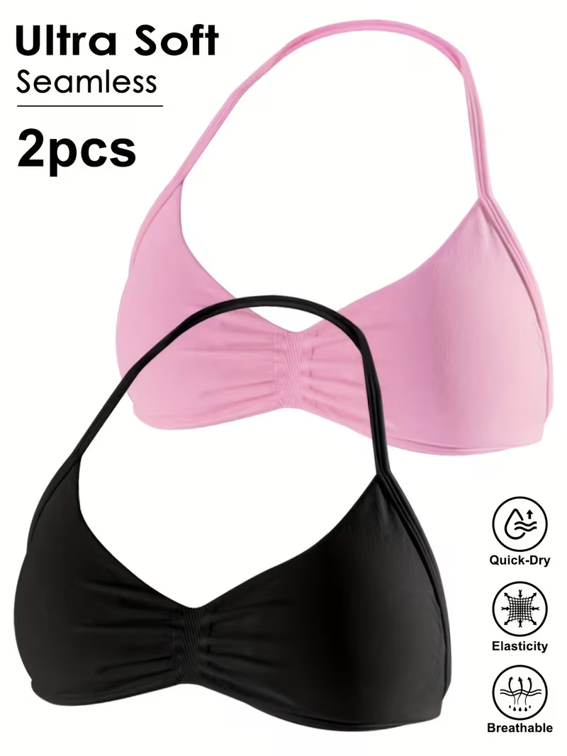 قطعتان من توبات رياضية نسائية  - مراجعة Sports Bra High Impact وسعره