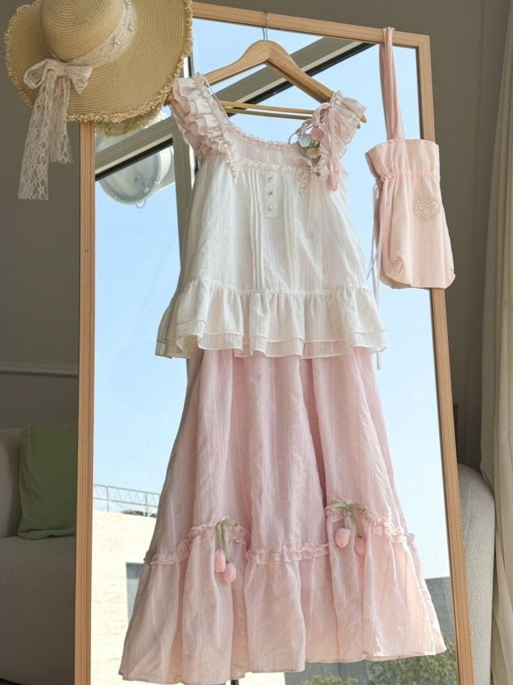 طقم نسائي من قطعتين بتصميم كاو - مراجعة Cami Top Lace وسعره